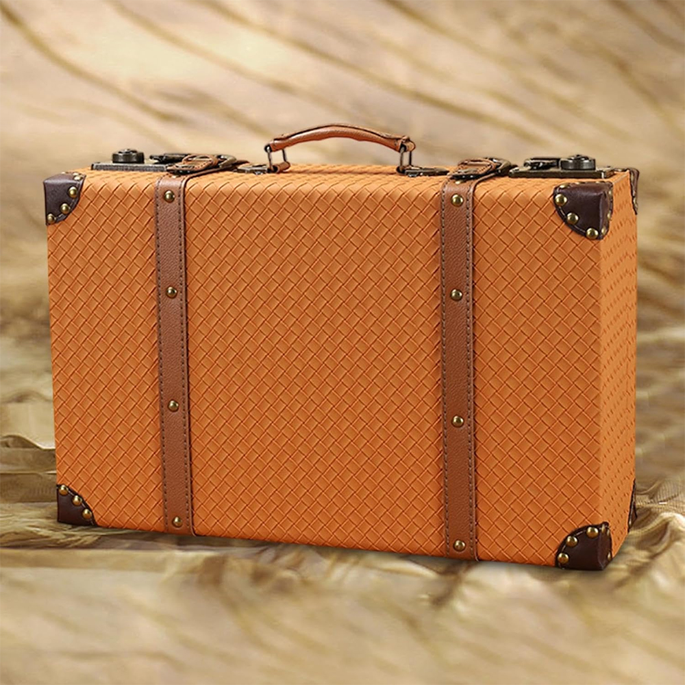 MERISHOPP Retro Suitcase Display Box Luggage Trunk for Household Window Display Travel Large|Travel|Vintage Luggage & Travel Accs