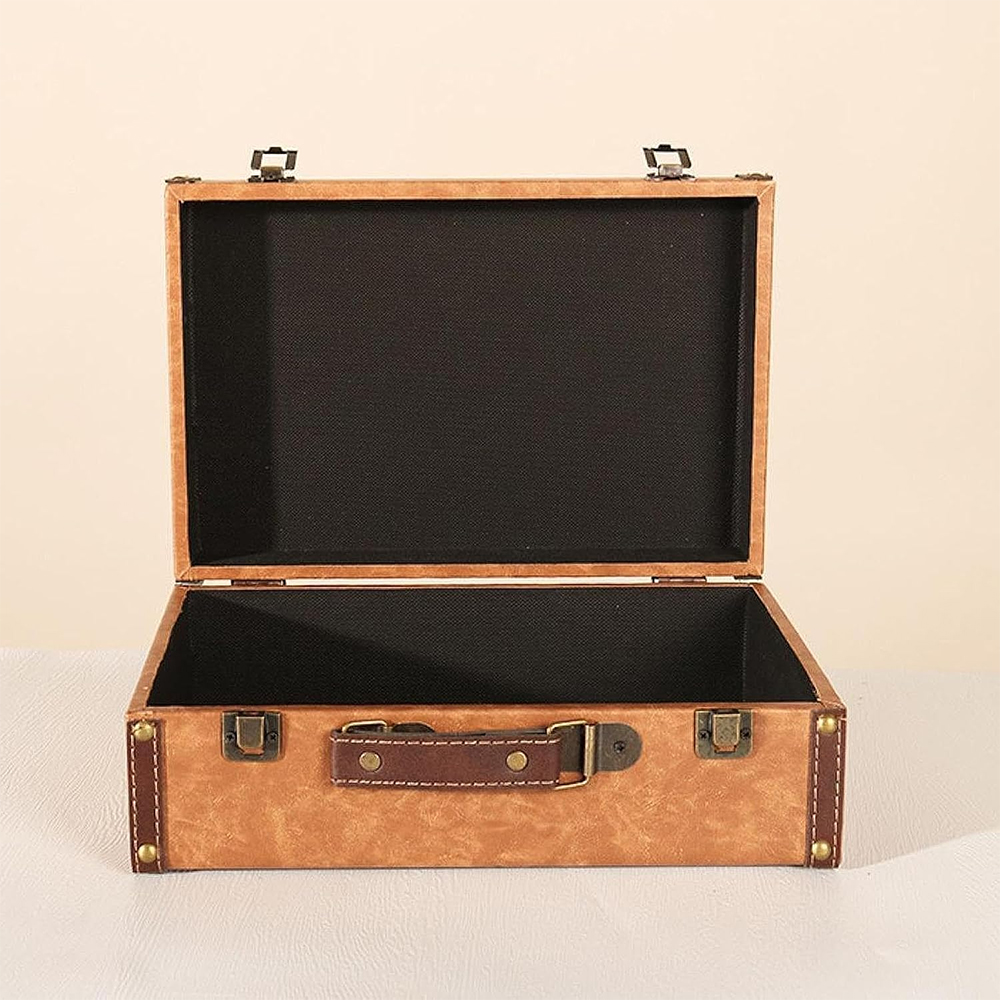 CALANDIS™ Wooden Box Retro European Elegant Decoration Suitcase