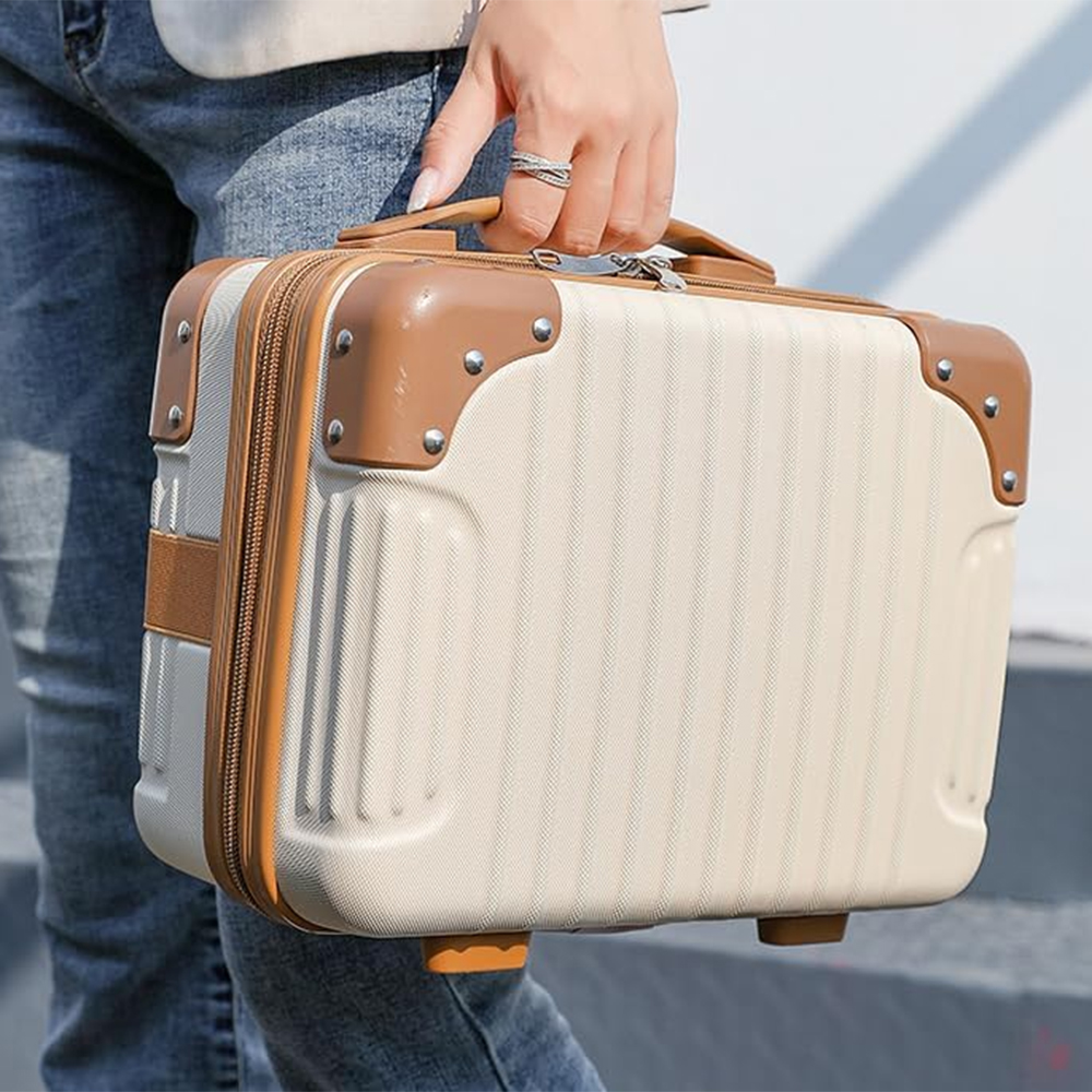 Yagzon ABS Hard Shell Cosmetic Travel Hand Luggage Portable Carrying Makeup Case
