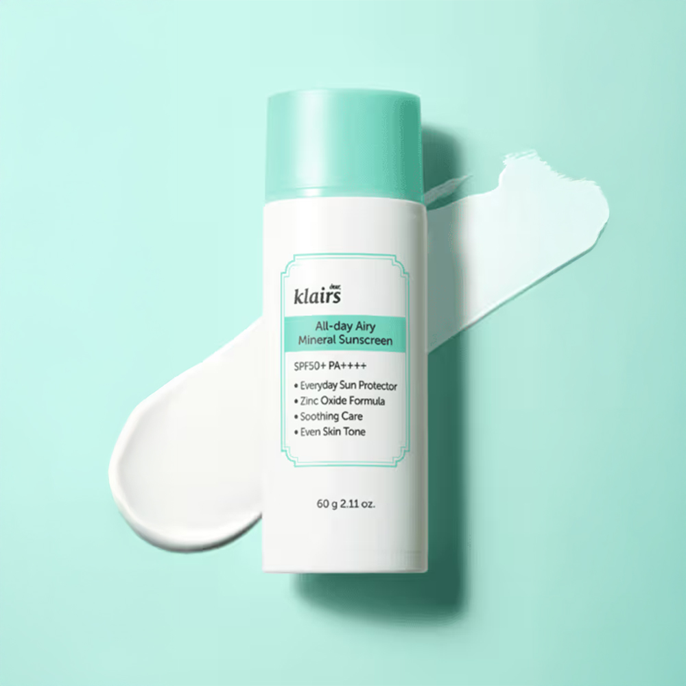 Klairs All-Day Airy Mineral Sunscreen SPF50+ PA++++ (60g)