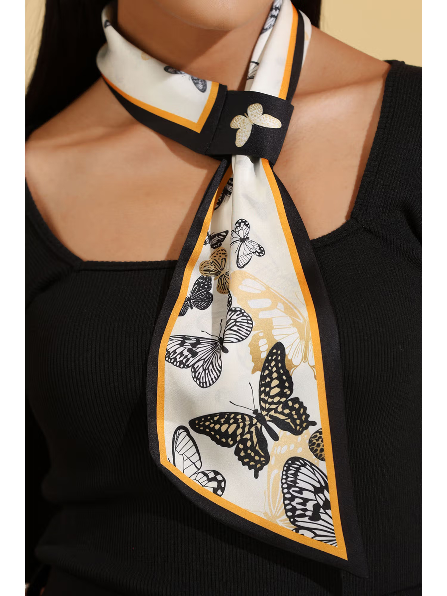 Dusala India Multi-Colour Printed Winslet Silk Neck Scarf