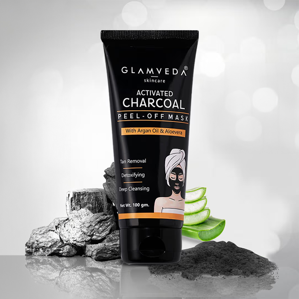 Glamveda Charcoal Peel Off Argan Oil & Aloe Vera Mask