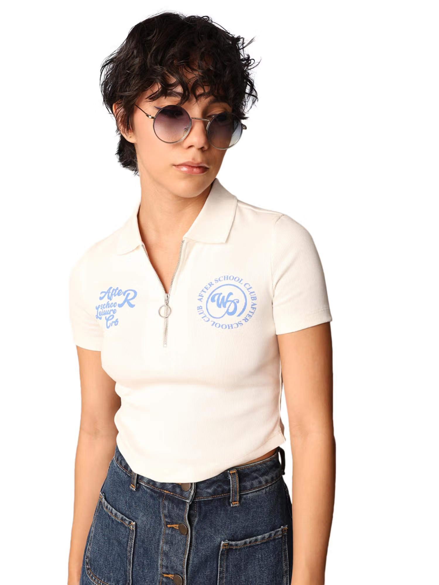 ONLY Zip Polo T-Shirt