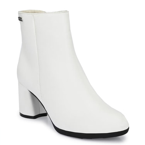 Delize Womens White Chelsea Boots