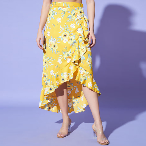 Trend Arrest Wrap Around Tie-Up Skirt