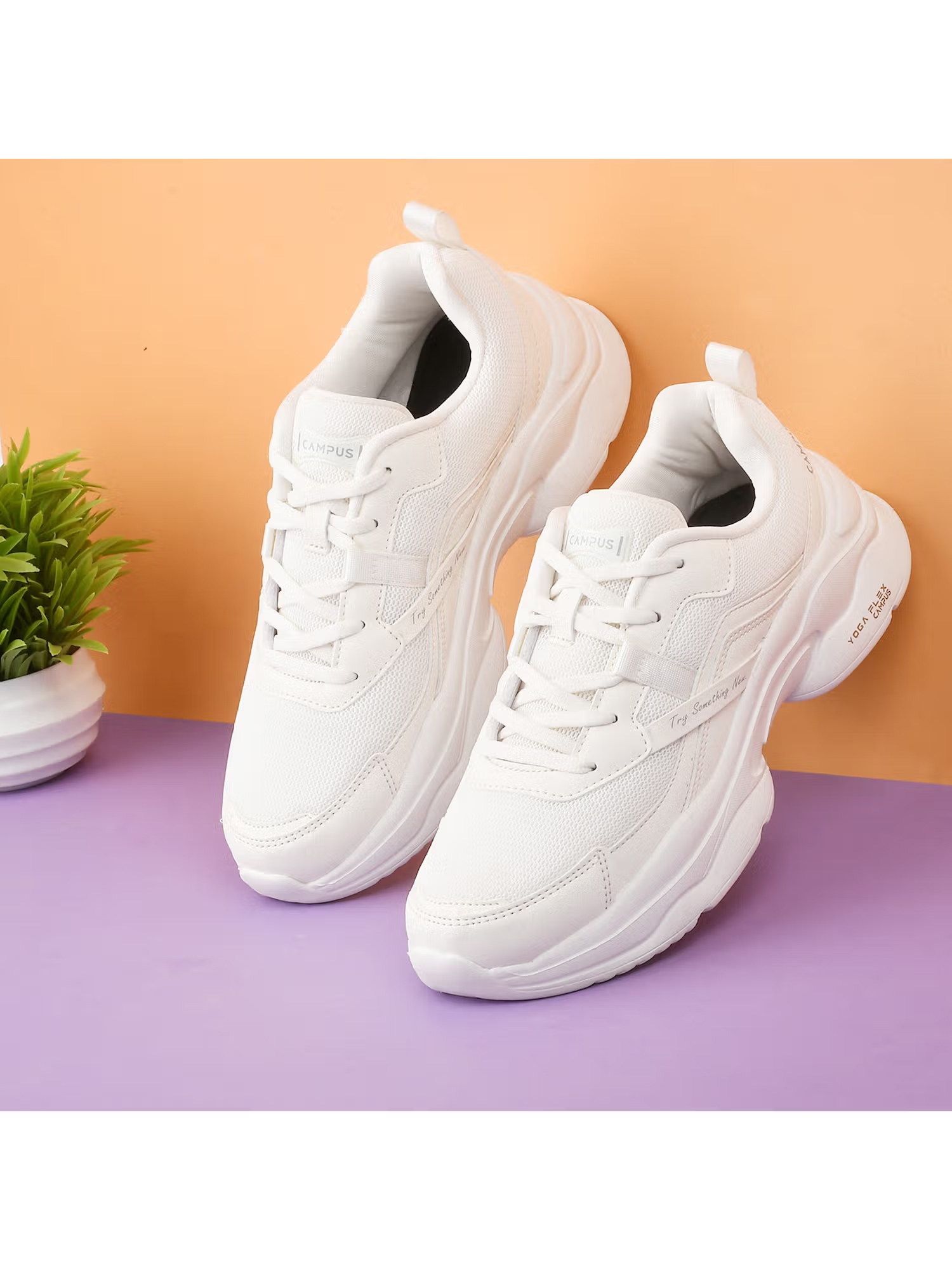 Campus RAISE White Womens Running Shoes