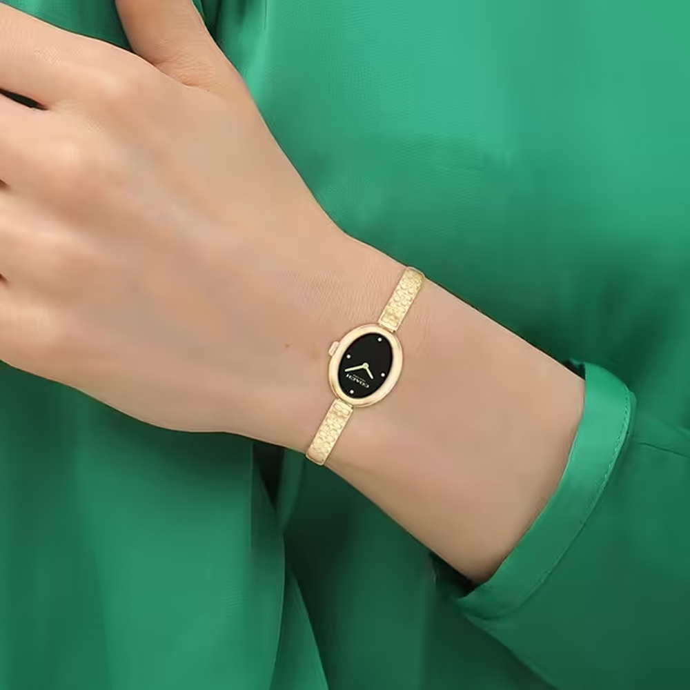 COACH Sammy 22.5 mm Black Oval Dial Analogue Watch