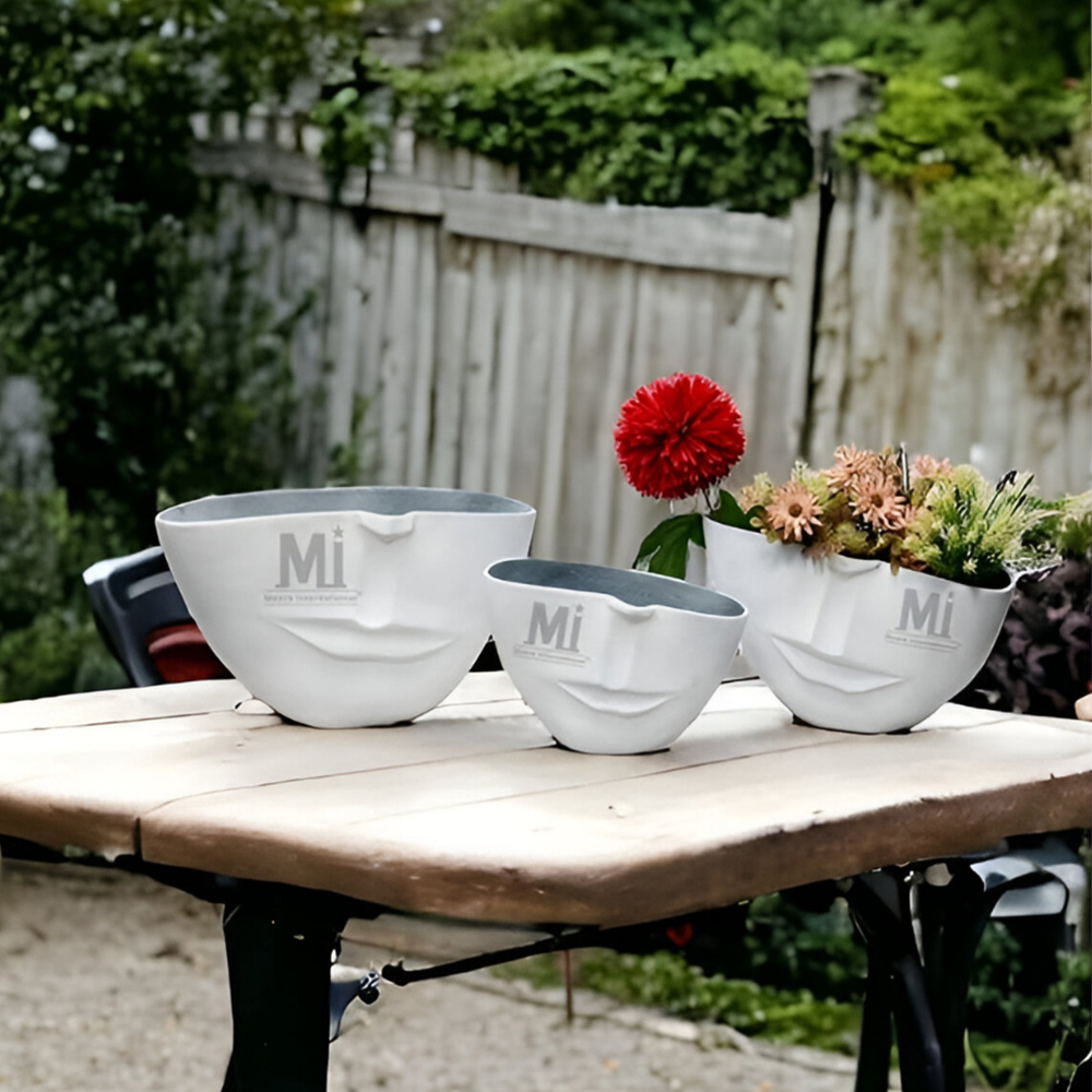 Feriha Aluminium Face Planter Vase