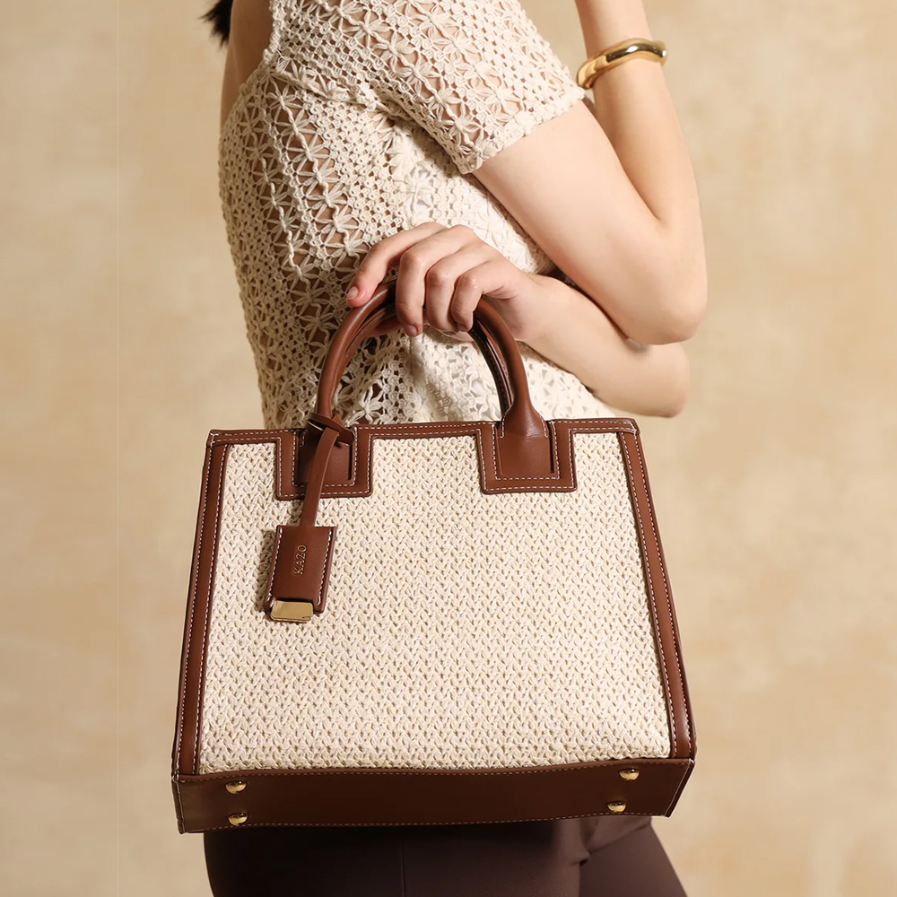 Kazo Raffia Satchel