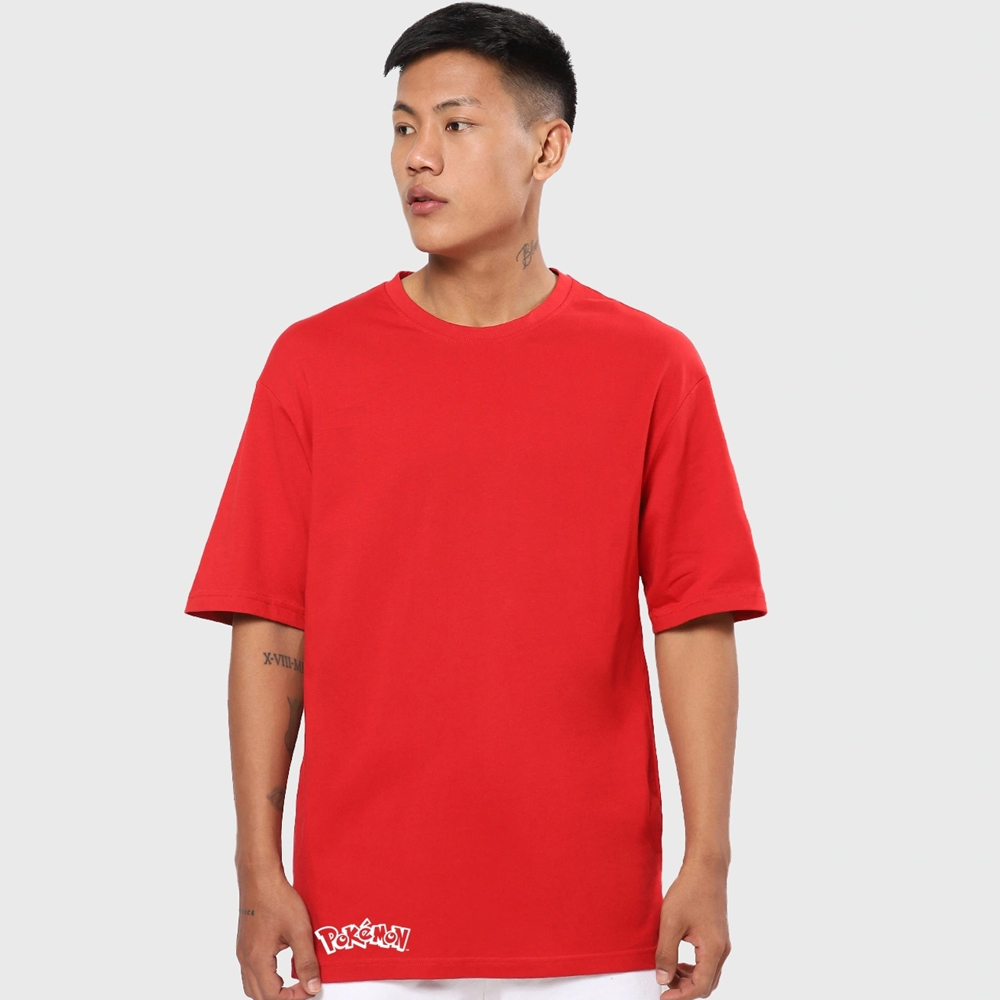 Men's Red Charizard Graphic Printed Oversized T-shirt Online