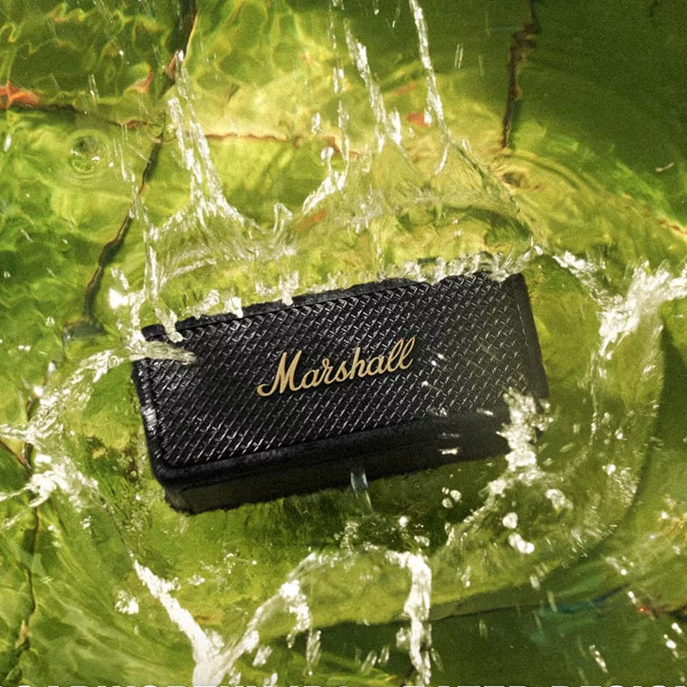 Marshall Black and Brass Emberton II Wireless Bluetooth Portable Outdoor Speaker