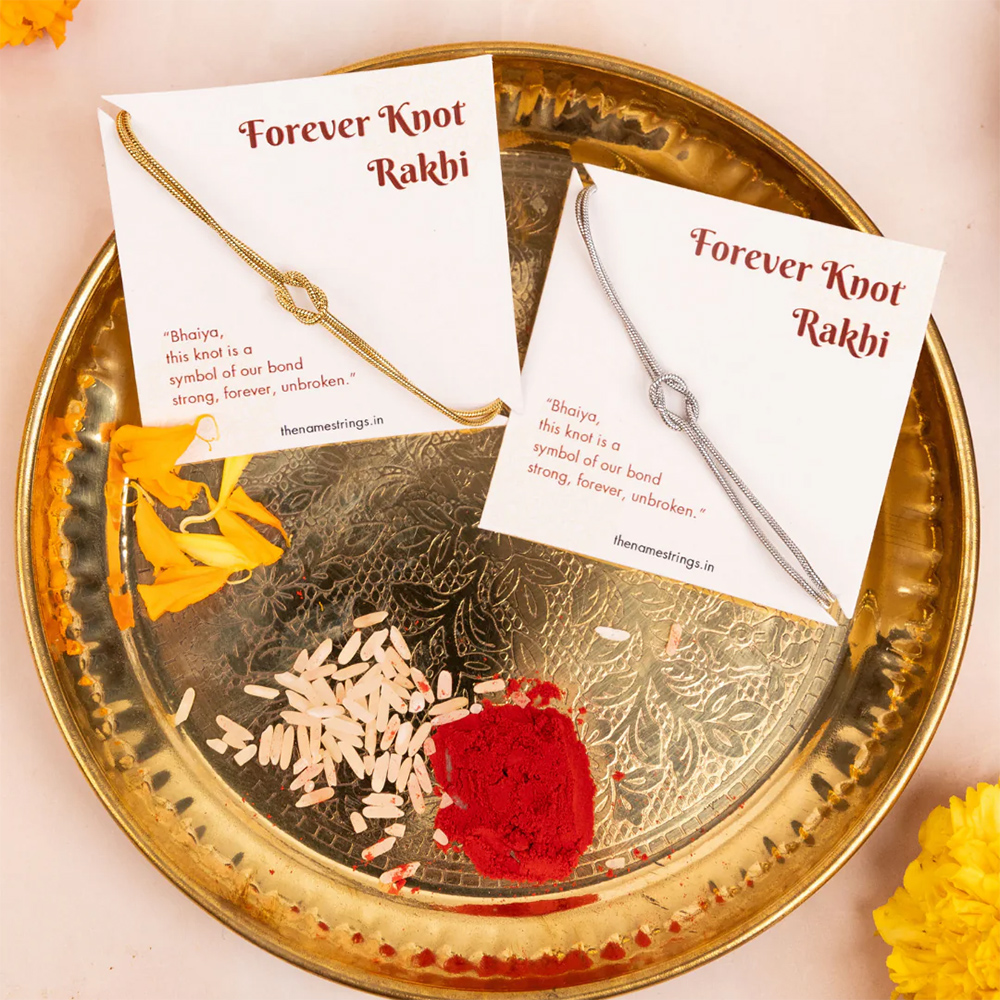 Name Strings Forever Knot Rakhi