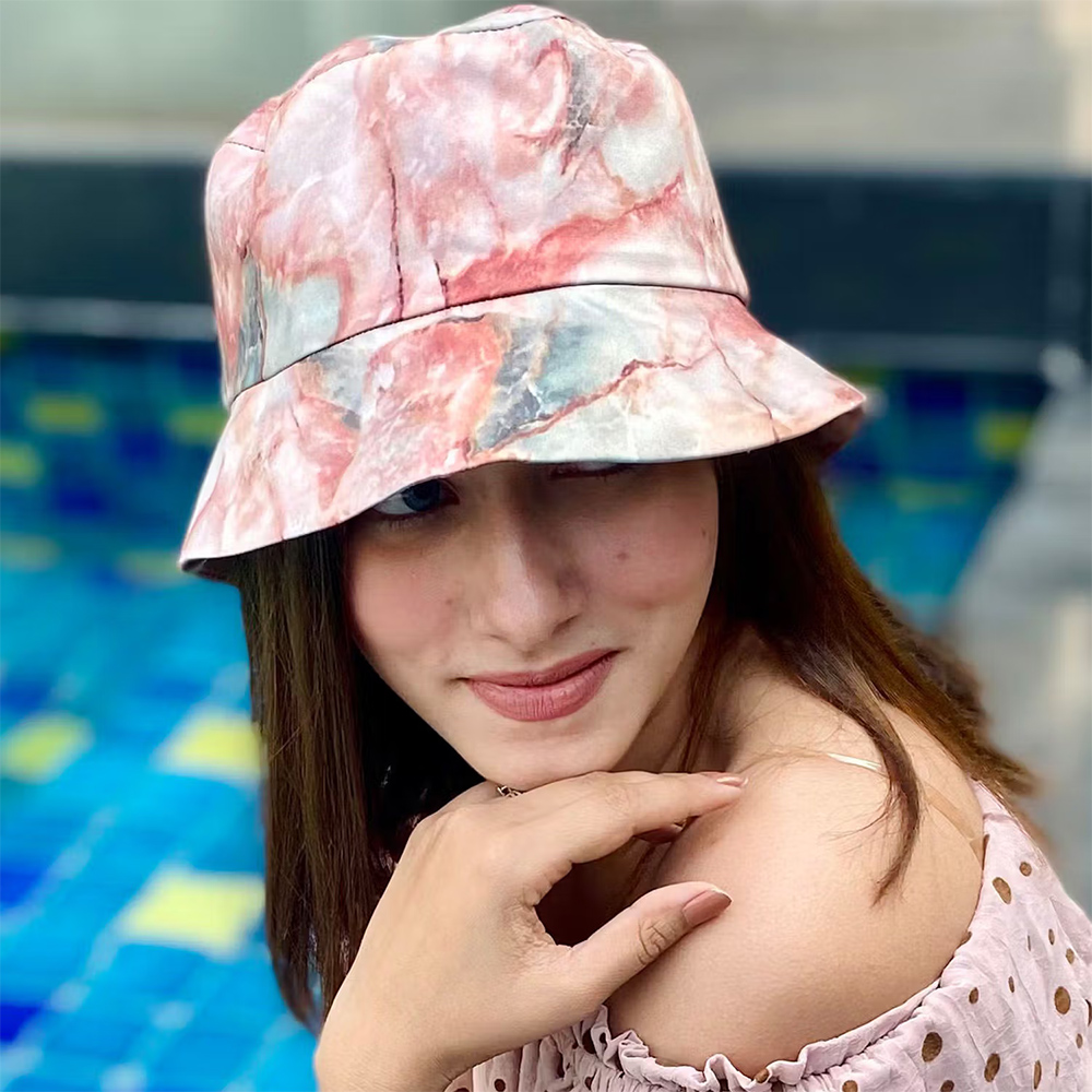 Hair Drama Co. Marbled Bucket Hat - Gingerbread Brown