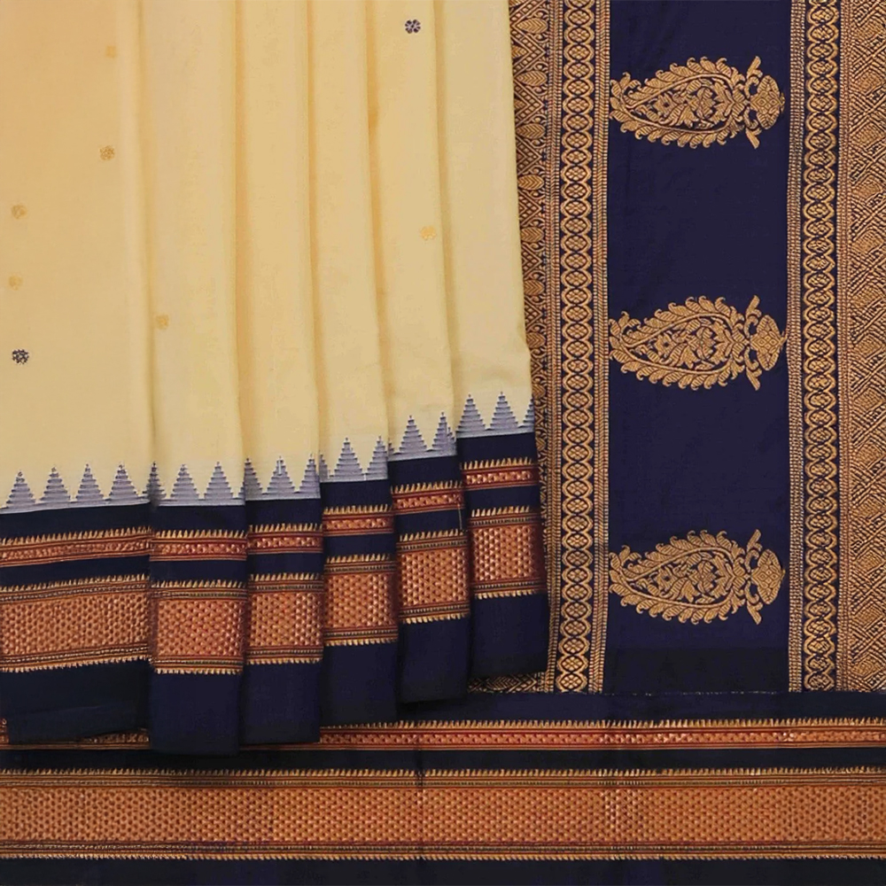 Narayanpet Silk Cream Saree