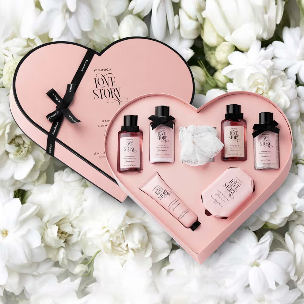 Kimirica Love Story Moments Gift Set - Exquisite Bath & Body Care Hamper for Special Occasions