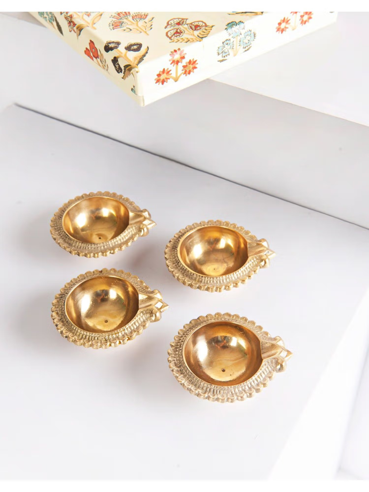 Fabindia Brass Mivaan Oval Diya Gift Set