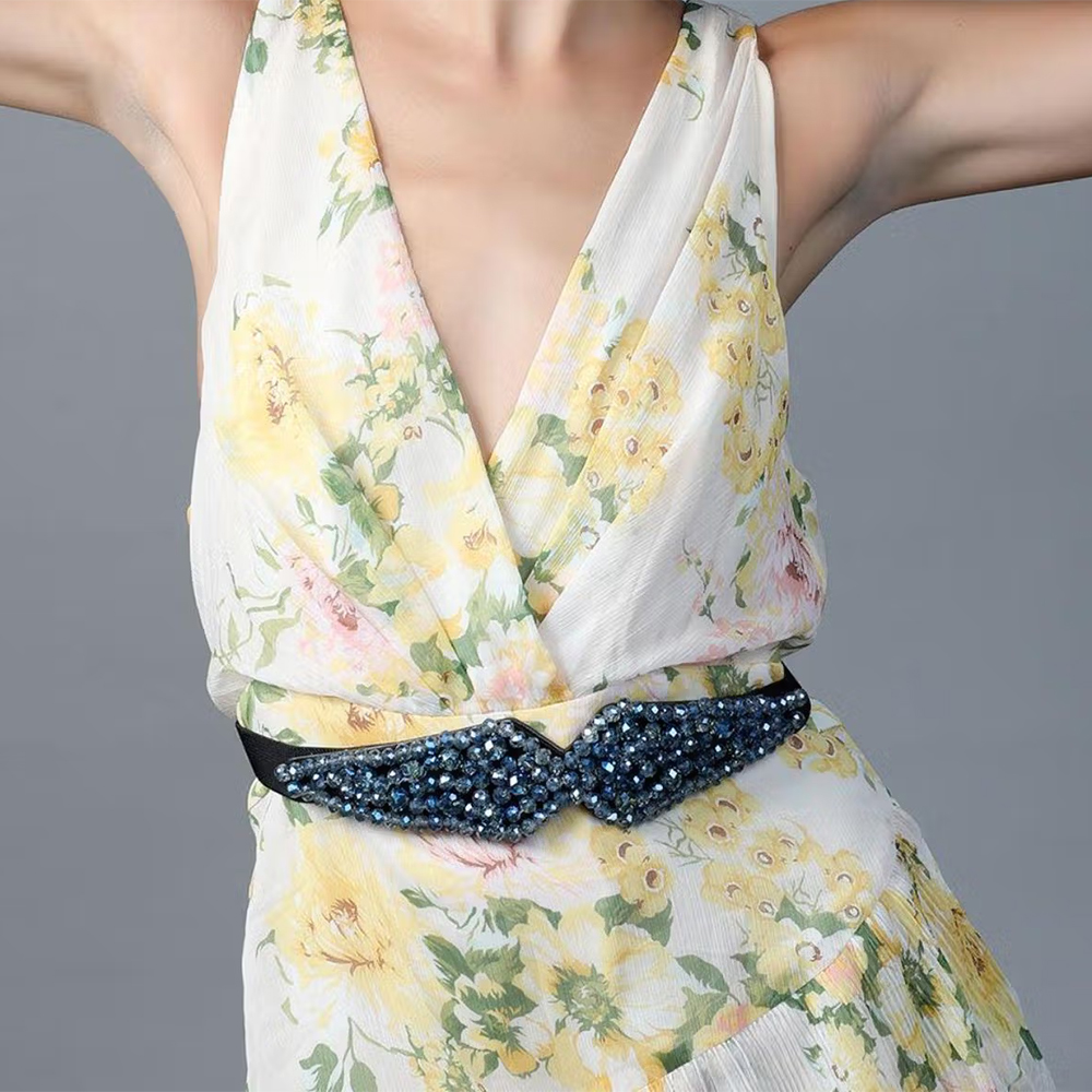 Odette Stunning Blue Statement Waist Belt