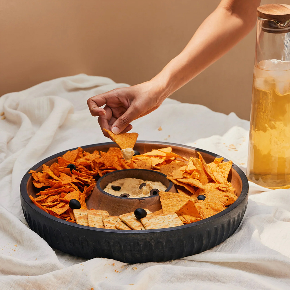 Dual Tone Wooden Chip N Dip