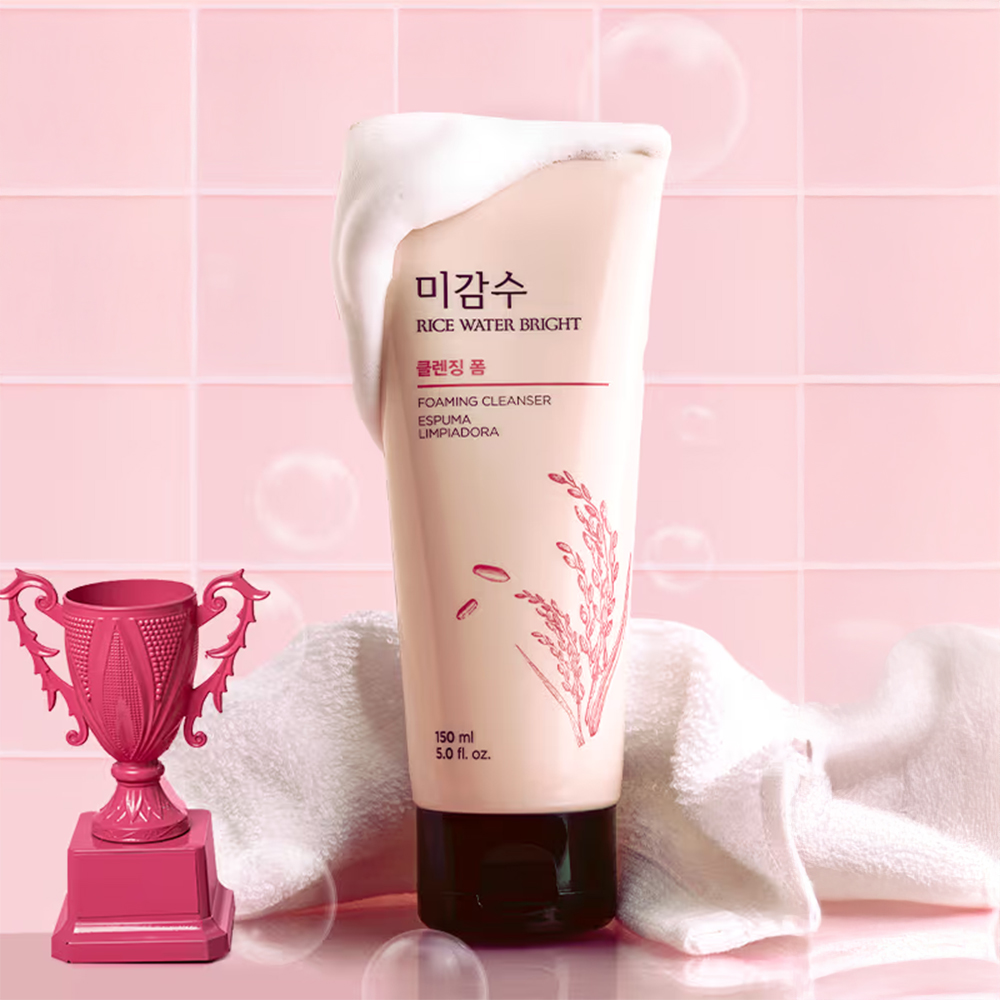 The Face Shop Rice Water Bright Korean Cleanser - Best Face Wash for Even Tone & Glowing Skin