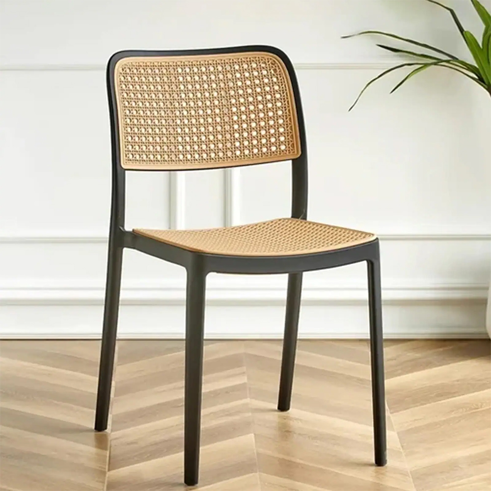 Cavro Rattan Dinning Chair In Black Color