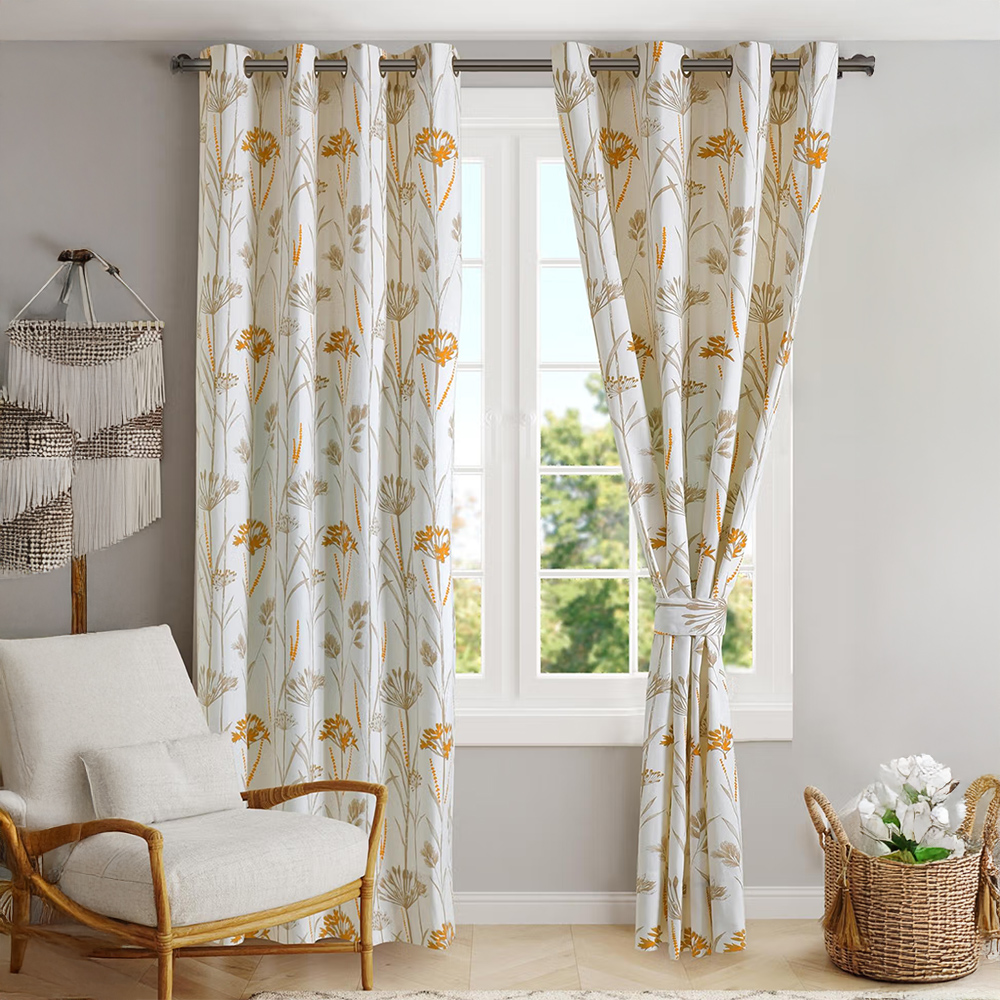 BLANC9 Daisy Beige Cotton Curtains