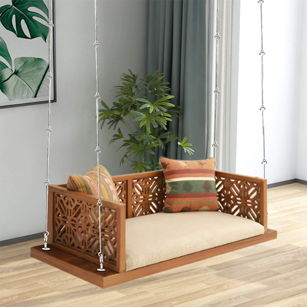 Camellia Mango Wood Swing In Honey Finish