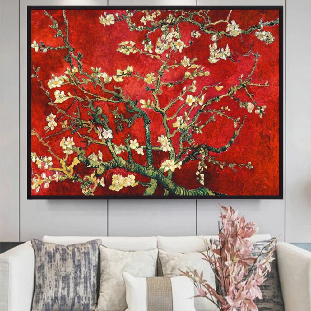 The Art House Mandorlo In Fiore (red Variation) By Van Gogh