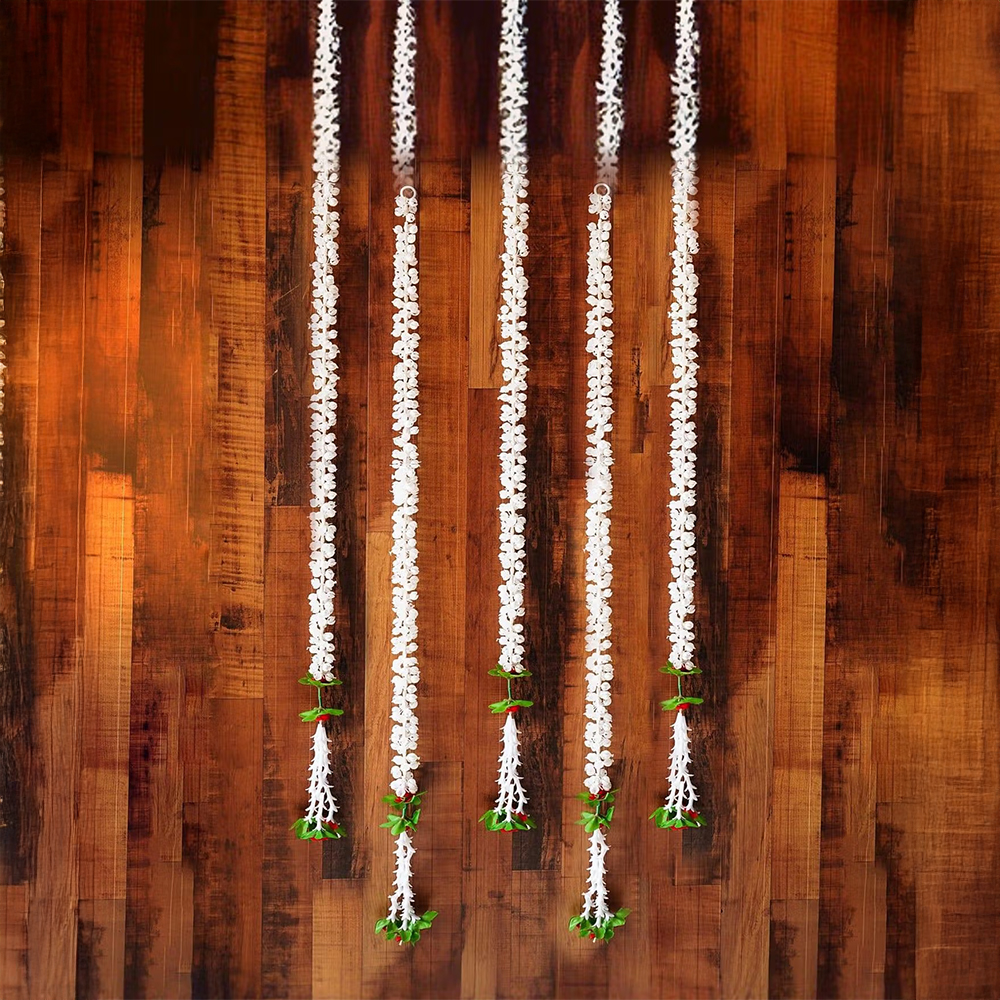 Ekhasa Artificial Jasmine & Rose Garlands (5Ft)