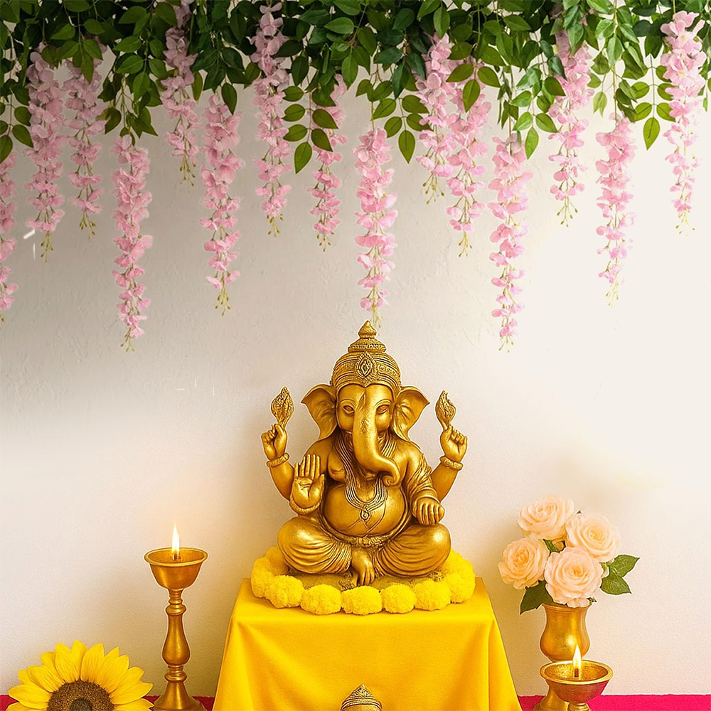 Artificial Silk Wisteria Hanging Flowers Strings Garlands