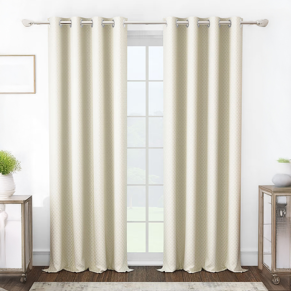 Story@Home Jacquard 400 GSM Cream & White 2 U Curtain