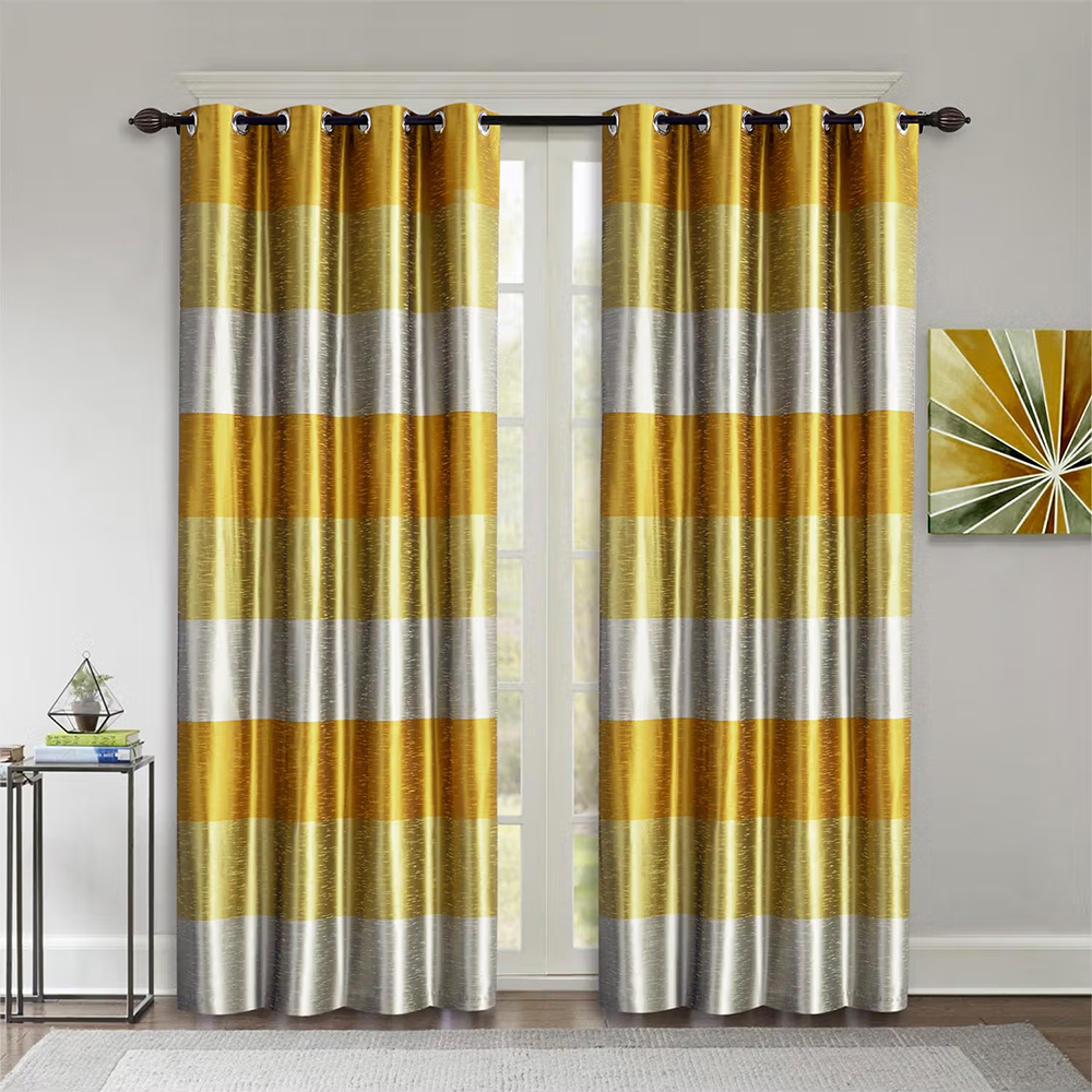 Door Curtain Silk Route Yellow 9 Feet