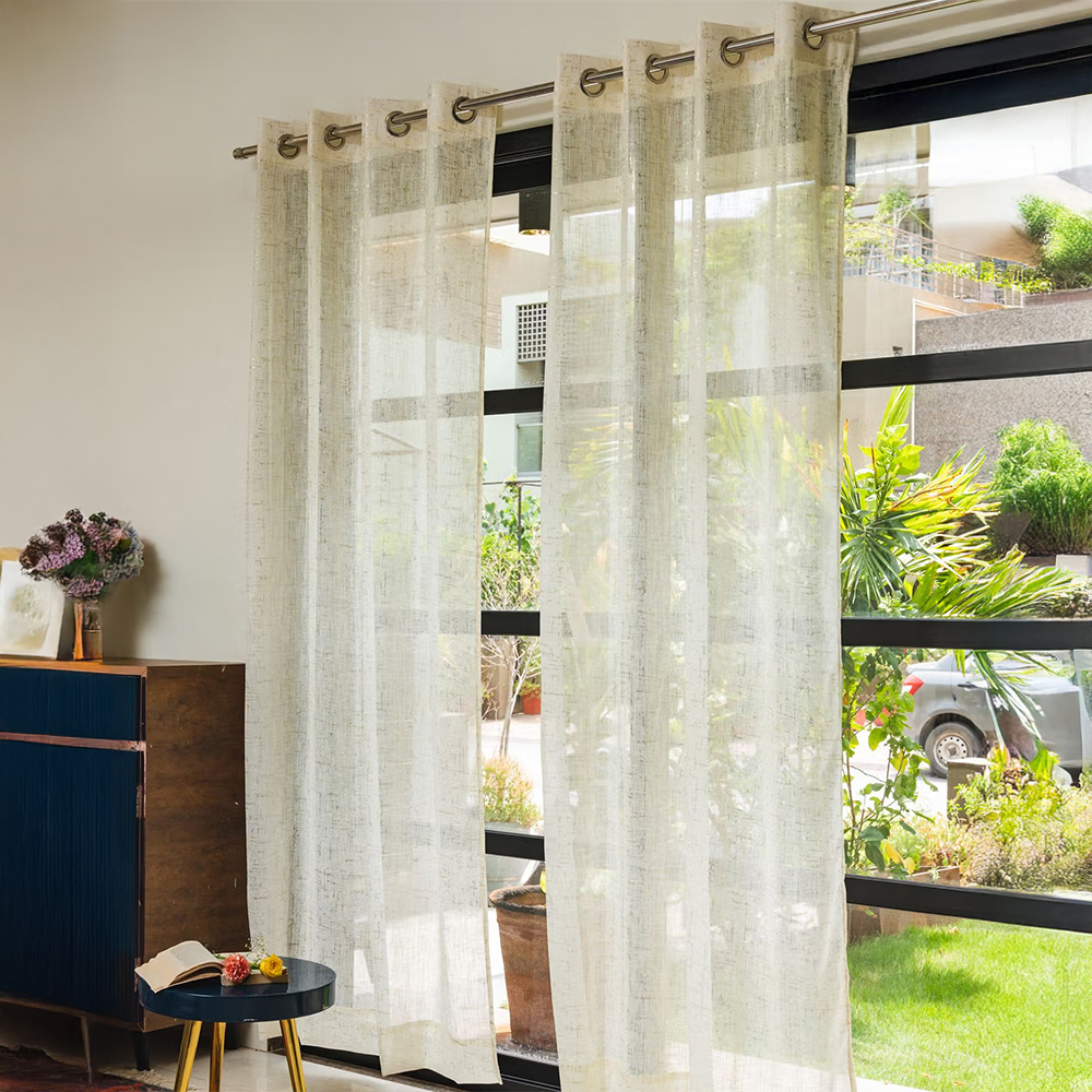 Gold Foil Sheer Curtains