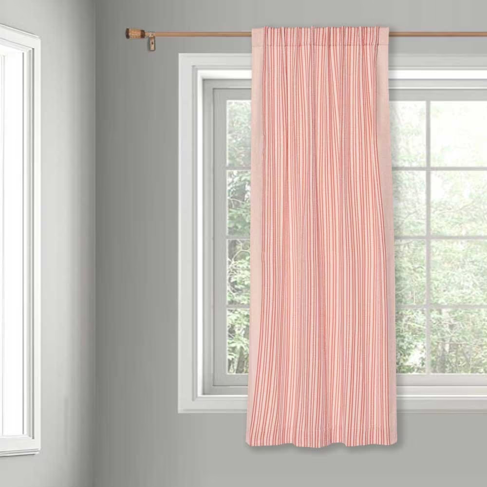 Red Cotton Woven Naseen Curtain | 1Pc