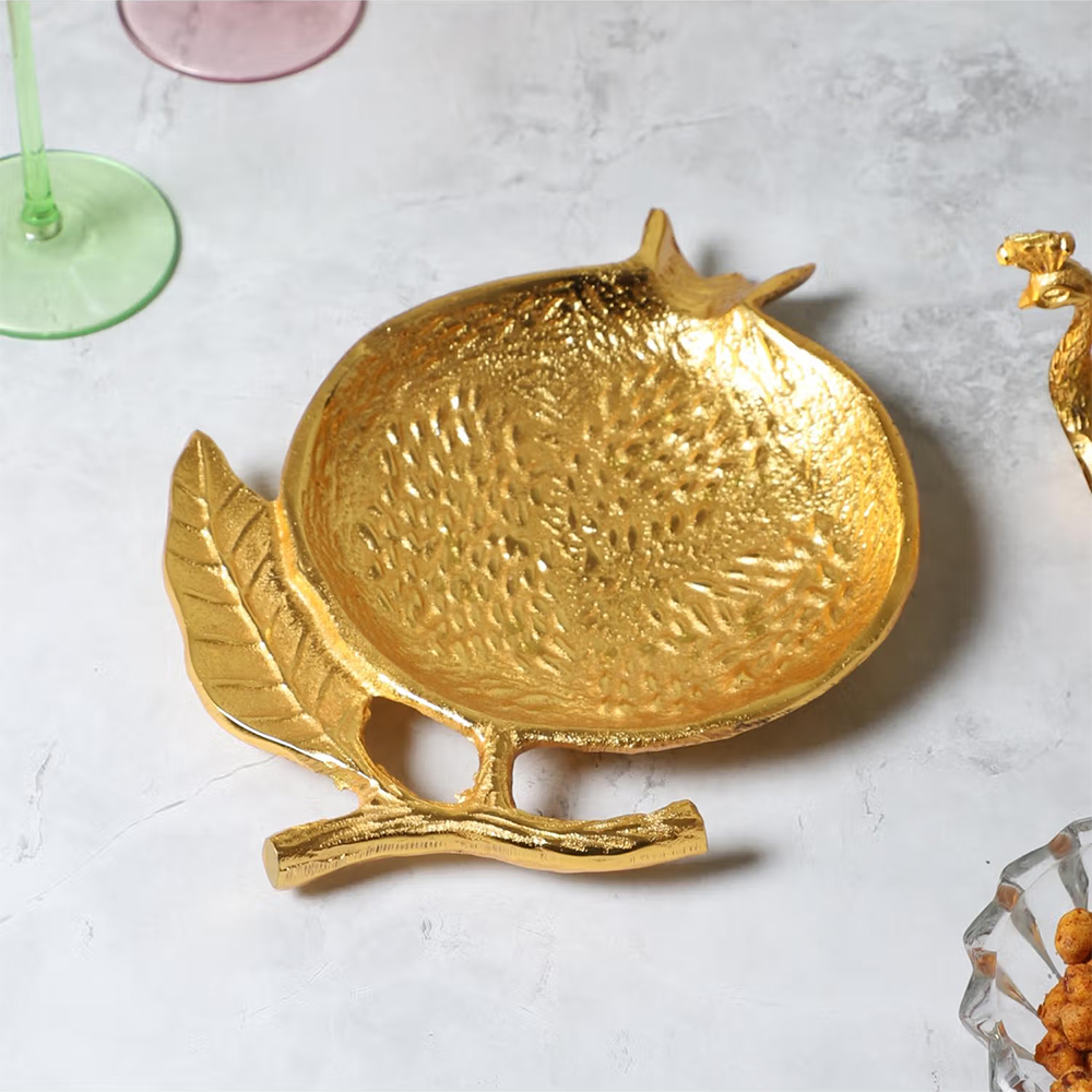 Amaya Decors Big Aluminium Pomegranate Platter