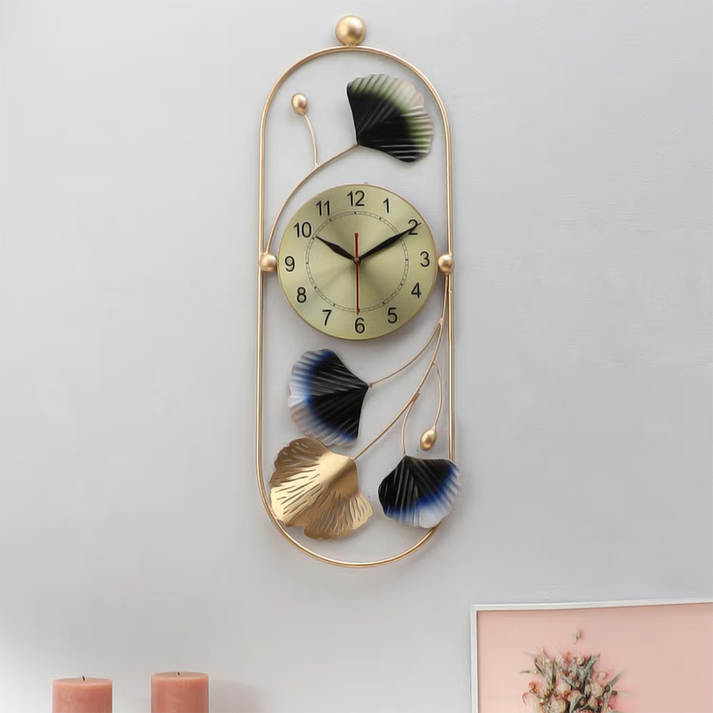 Amaya Decors Multicolor Oval Etching Clock