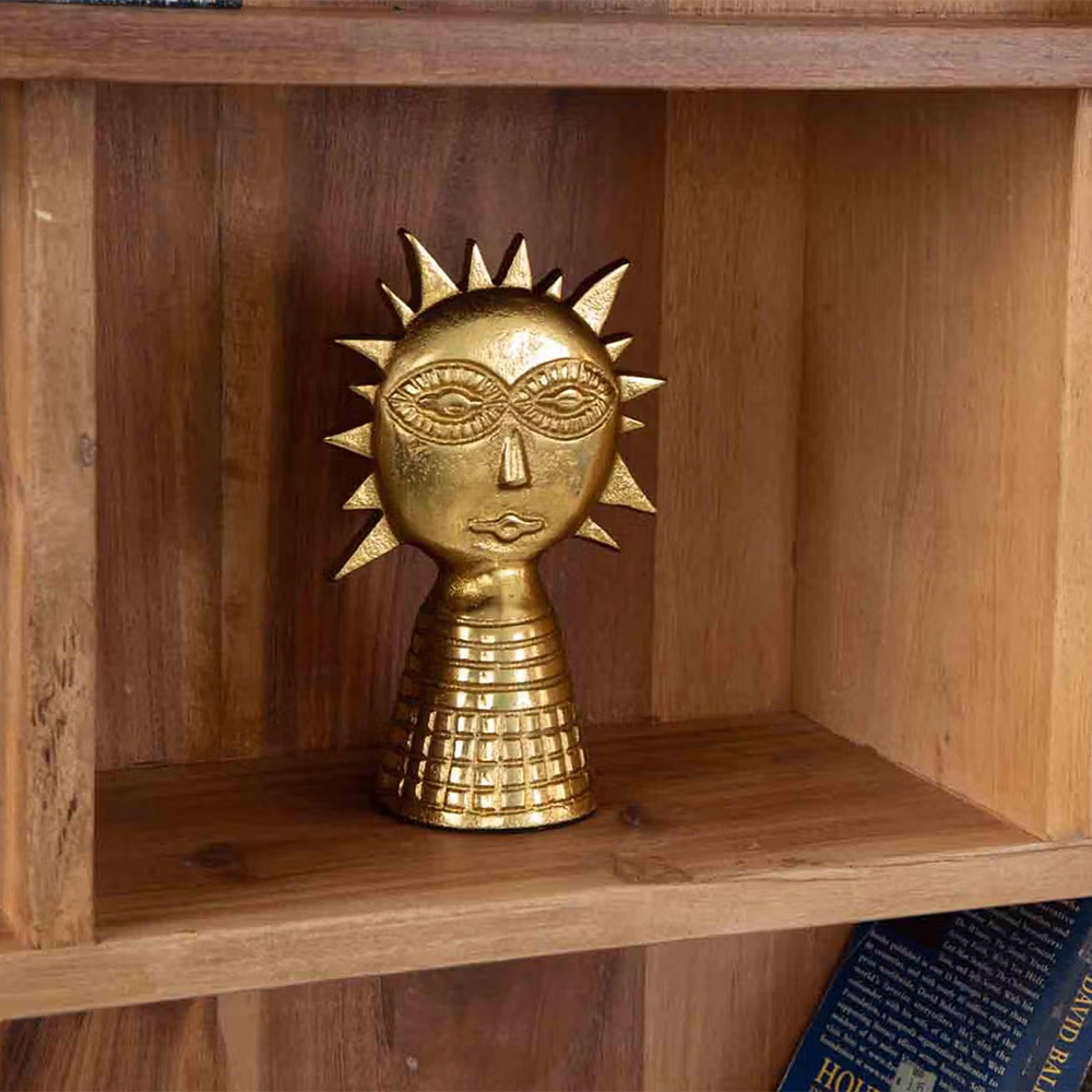 Freedom Tree Red Star Sun Handcrafted Gold Sculpture