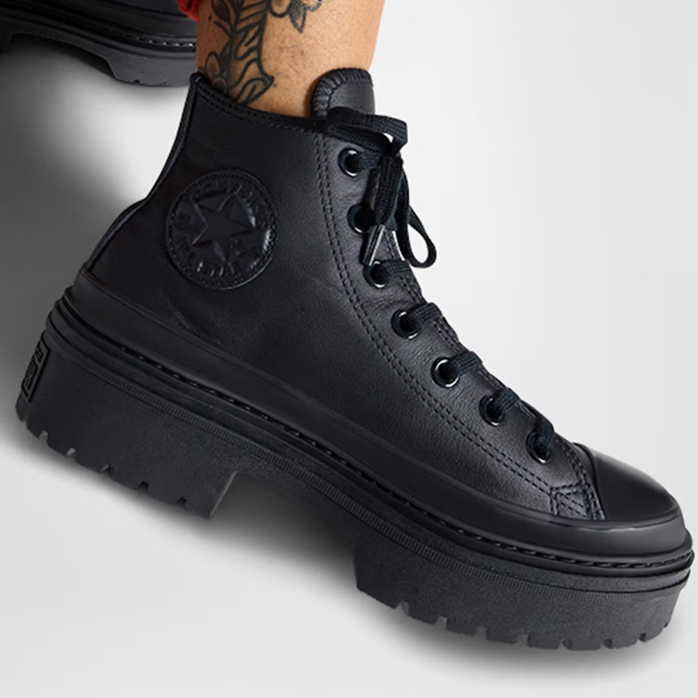 Converse Women Chuck Taylor All Star Lugged Heel Leather Platform High Top Sneaker