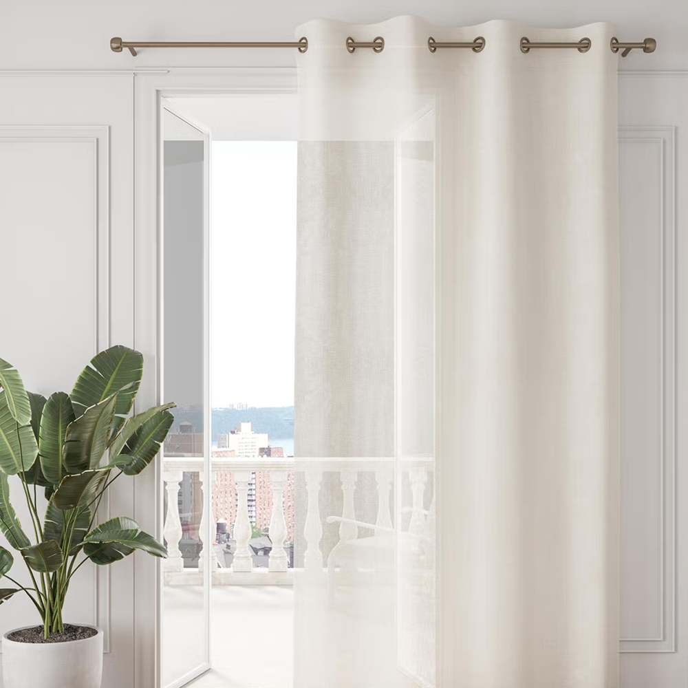 Ddecor Live Beautiful Readymade Eyelet Door Curtain, White