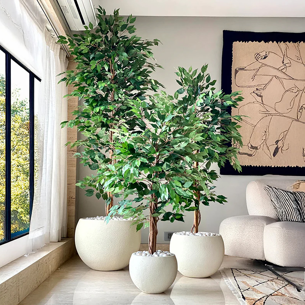 Ficora Artificial Weeping Ficus Plant Without Pot - 7 Feet