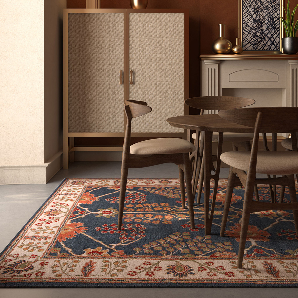 kasbah tac-966 indigo/dark ivory hand tufted Rug
