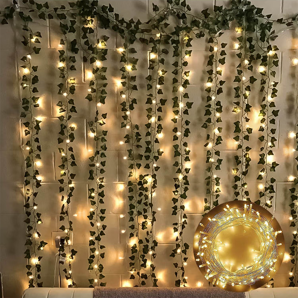Special You Aesthetic Artificial Green Vines & Fairy Led Light, Wall Decor Items