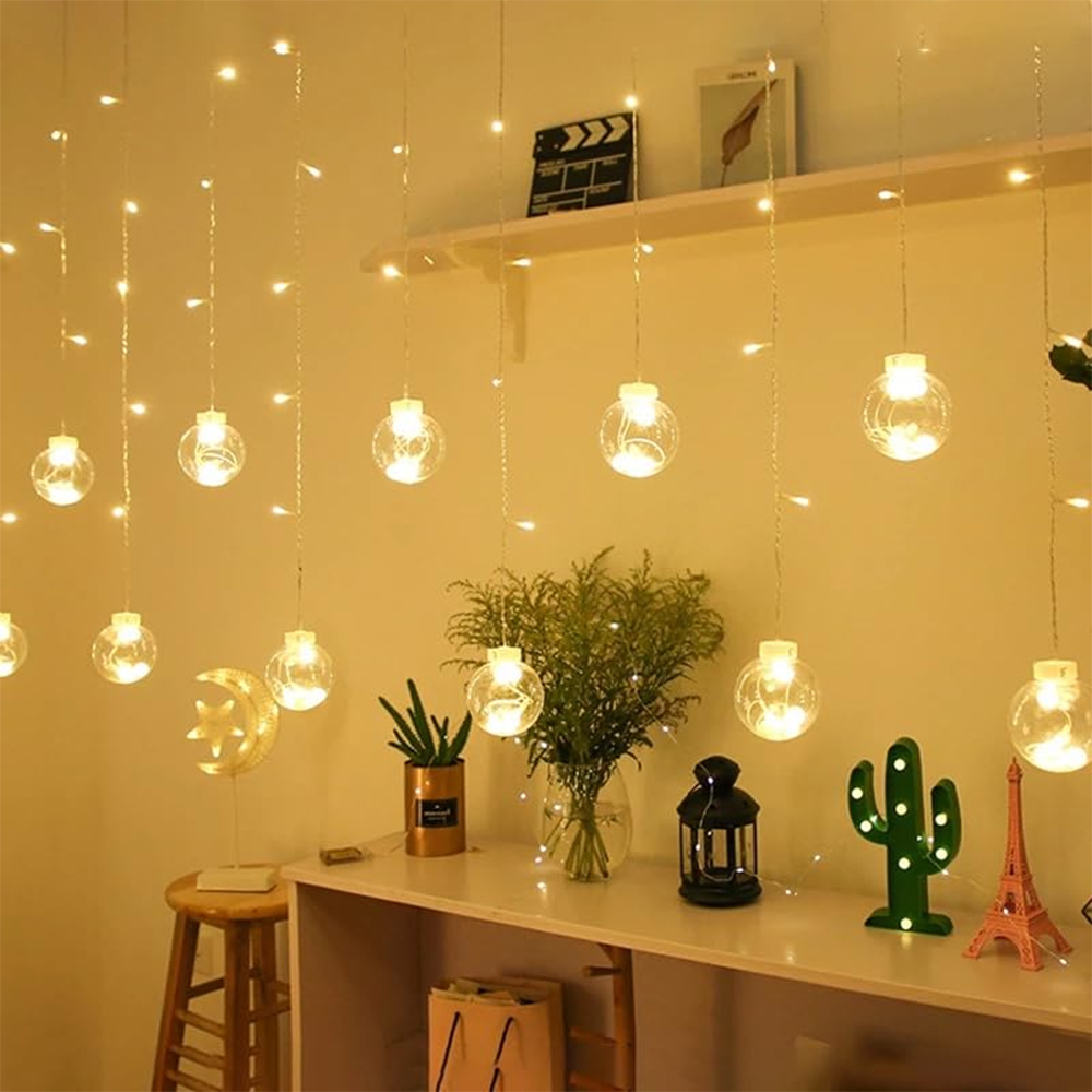 The Purple Tree Plastic Decorative Wish Ball Orbs LED Curtain Lights