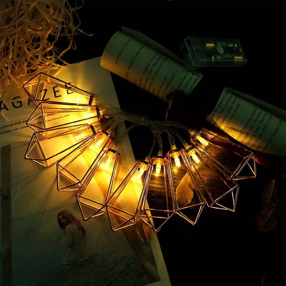 SAZ DEKOR 10 LEDs String Lights Battery Operated Fairy Light Lamp