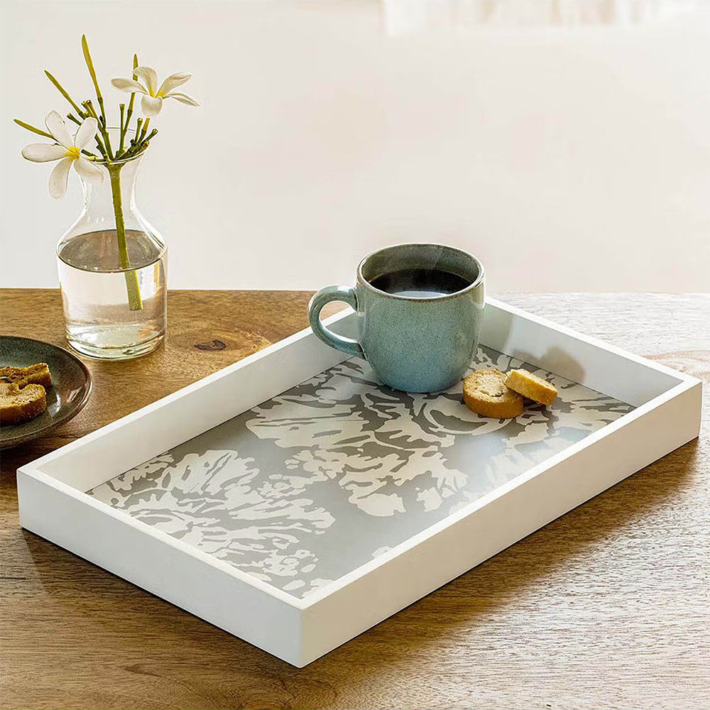 Ellementry Shade Of Grey Wooden Tray for Serving