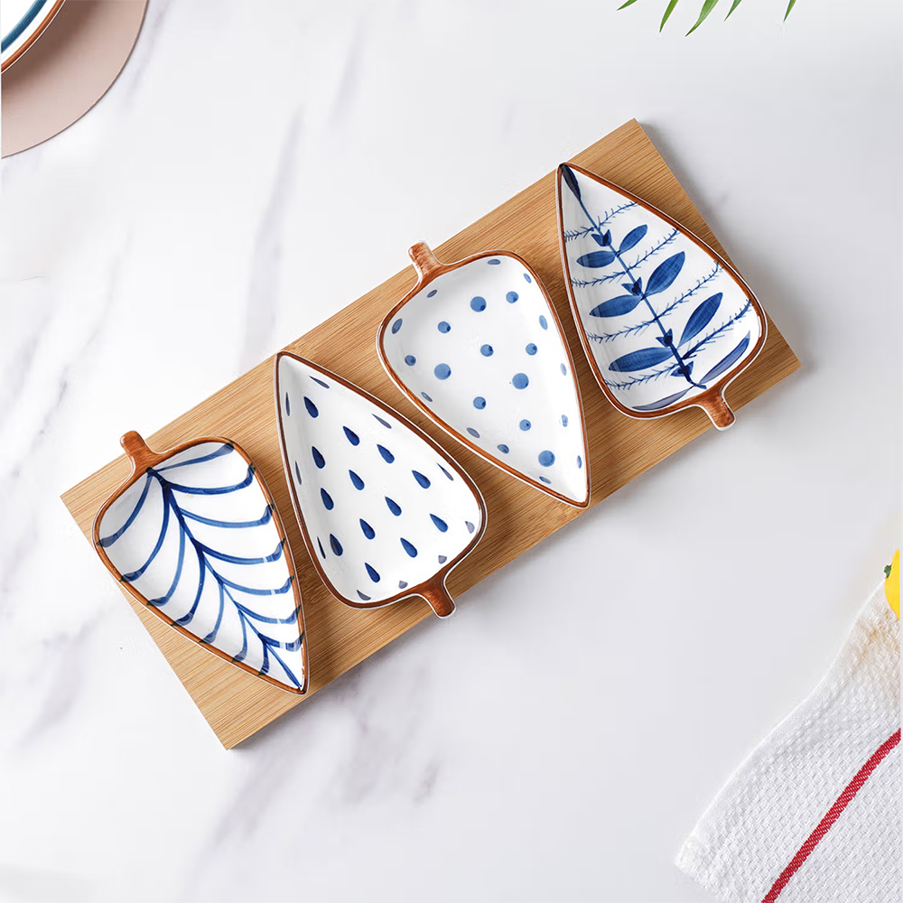 Nestasia Leaf Platter with Tray (Set of 5)