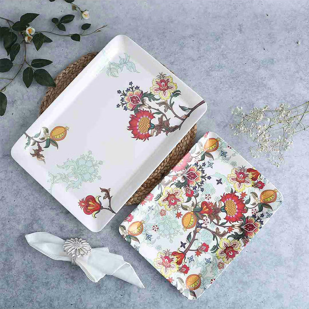 Wonderchef Venice Trays - Red (Set of 2)