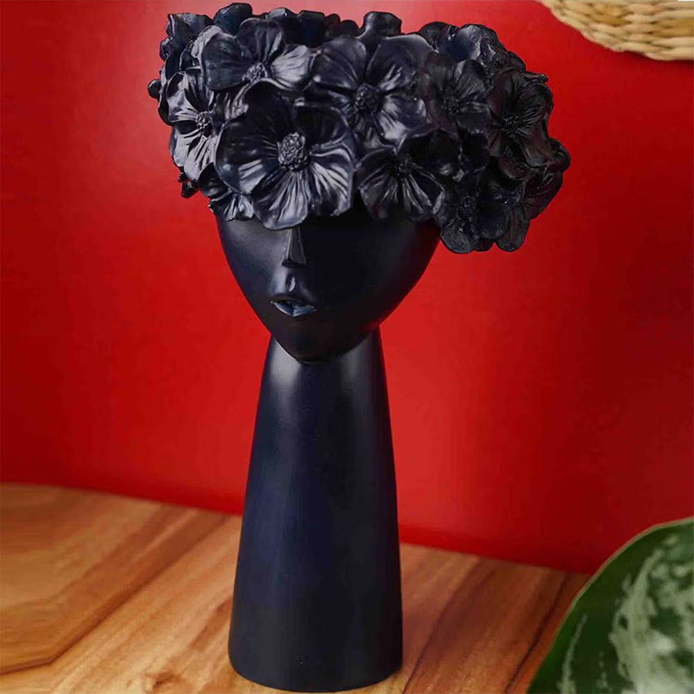 Folkstorys Black Lady Flower Vase