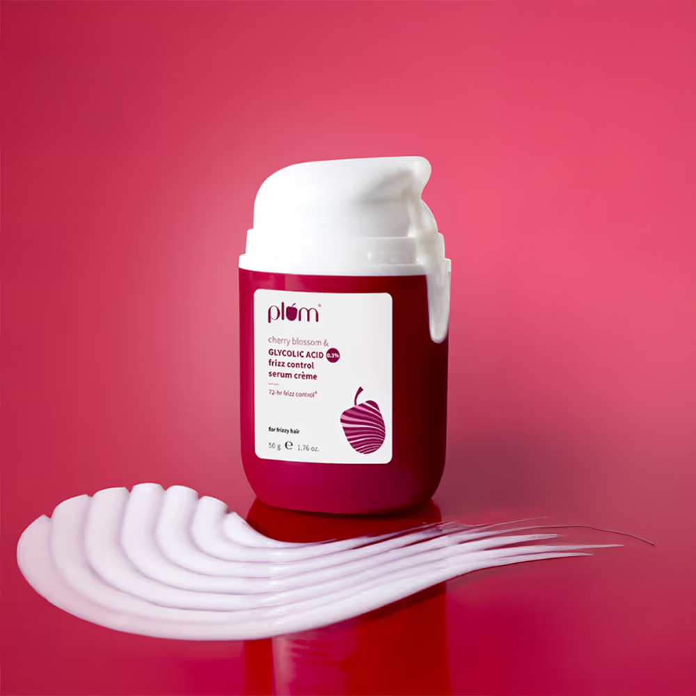 Plum 1% Glycolic Acid & Cherry Blossom Frizz Control Hair Serum Creme