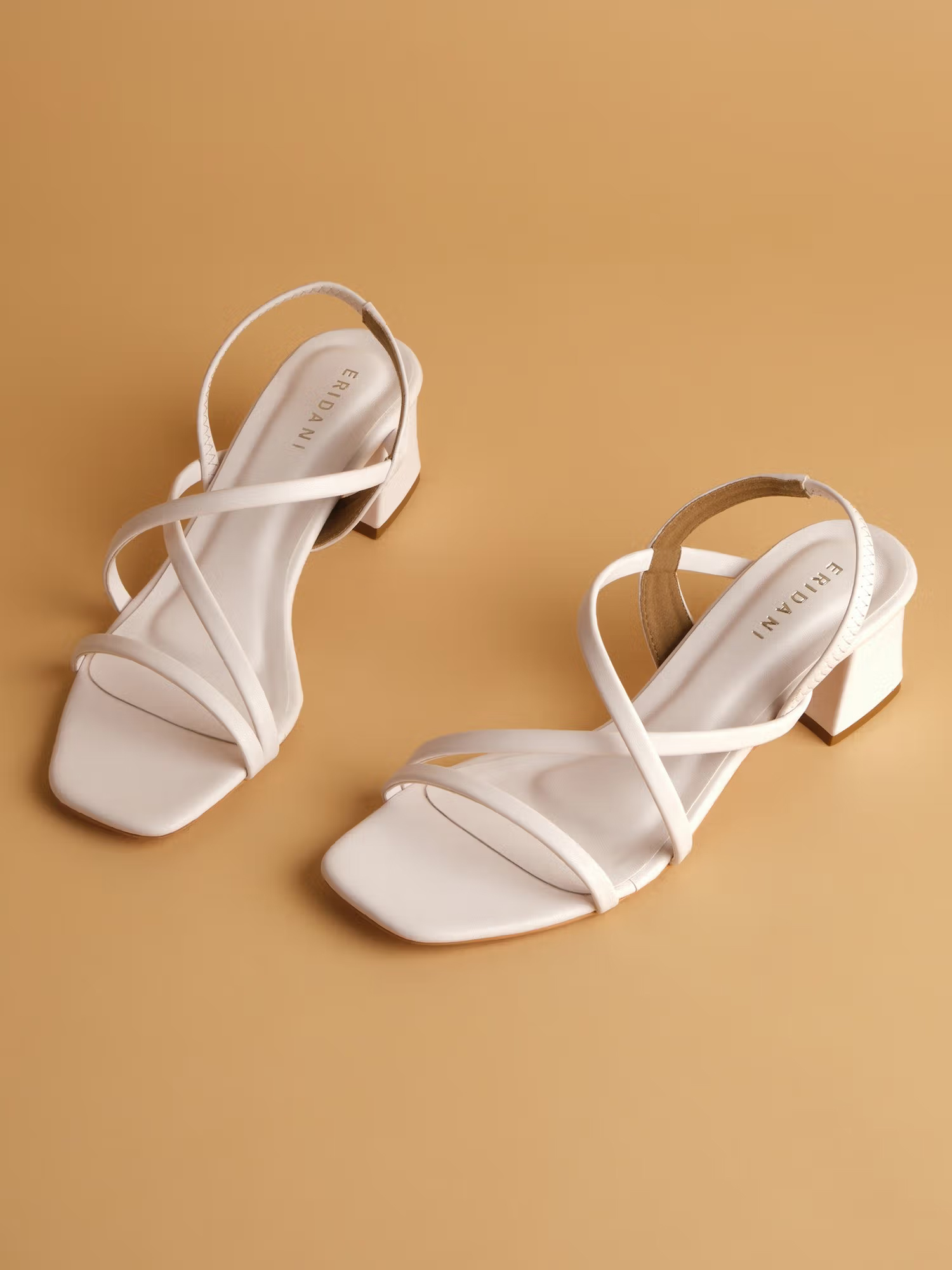 ERIDANI Solid White Seren Heels