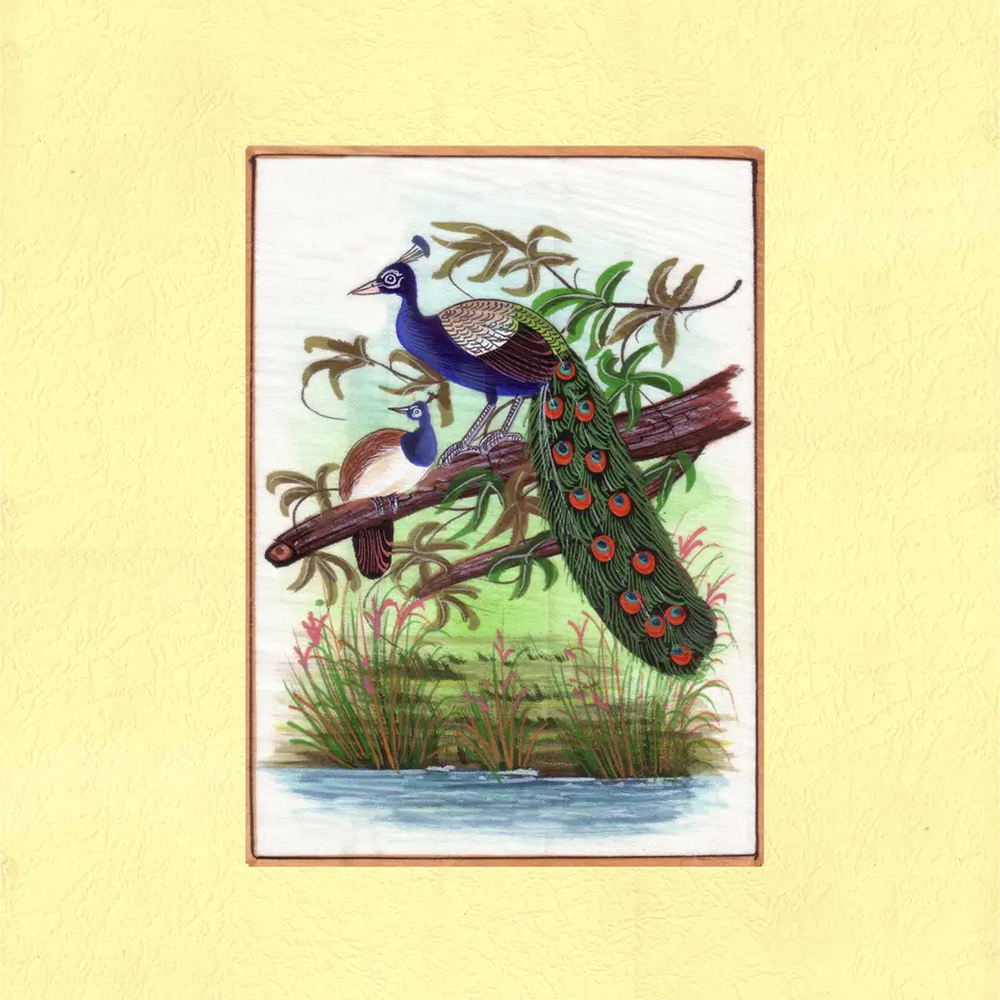 Be You Mughal Period Bird of Peacock Indian Miniature Painting